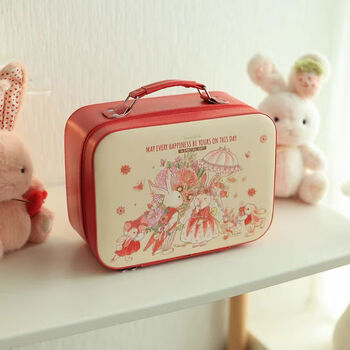 Yusenyi cosmetic bag women's large capacity cosmetic storage box travel portable cosmetic case with mirror red peter rabbit