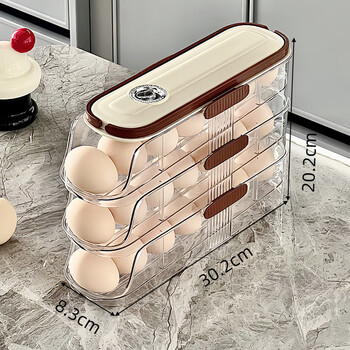 Sanqihu egg storage box refrigerator with side door for egg rack automatic rolling egg storage box single row three layers independent carton