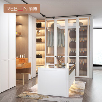 Libo whole house custom wardrobe modern cabinet cloakroom custom home bedroom wardrobe european pine board 9980 package 9980 yuan/10 wardrobe package
