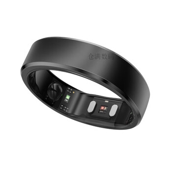 Ringconn smart ring monitors heart rate, blood oxygen, sleep respiration, predicts women's menstrual period, long battery life, matte black no. 9 (19.00mm)