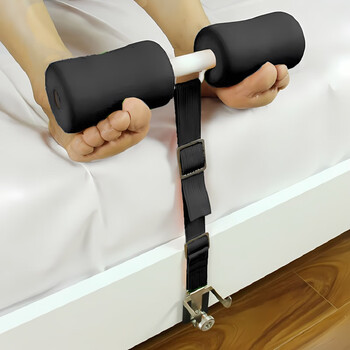 Clcey bed sit-up assistant fixed foot device home abdominal muscle curling abdominal muscle hook foot device fitness equipment sit-up assistant bed model black