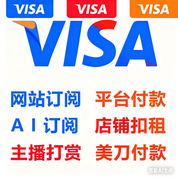 Website subscription, shopping payment, virtual visa card, new one person, one card, binding upgrade, overseas payment