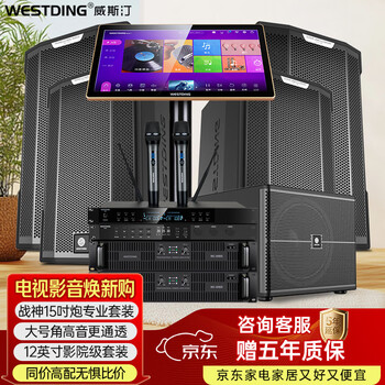 Westin (westding) ares 9 home ktv audio set singing complete equipment karaoke machine all-in-one professional karaoke stage conference private room theater speakers ares 9 two-to-four+f8s+k5+karaoke machine+w15 cannon