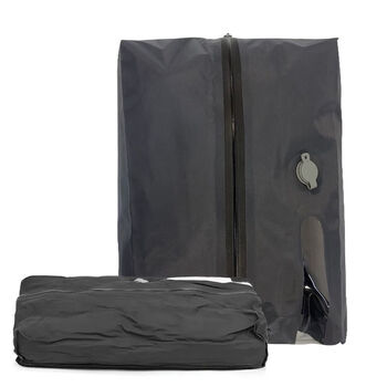 Travel vacuum bag compression bag backpack waterproof and moisture-proof outdoor business trip portable quilt clothing storage bag flat black with window 16l