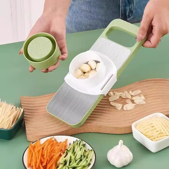 Zhizhi yifan multifunctional vegetable cutter kitchen cutting artifact imported from germany stainless steel thick wire vegetable inserter shredder grater wire inserter hand guard thickened panel random blade *1