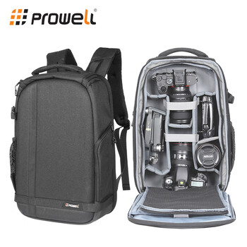 Prowei camera bag photography backpack micro single backpack camera bag canon sony large capacity hard shell protective outdoor photography camera backpack multifunctional lens digital storage bag
