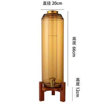 Zhongbo yibao (20l holds about 30 kilograms of wine) thickened high-grade high borosilicate wine tank with faucet and special glass bottle for wine coffee gold (without faucet base) holds about 30 kilograms of wine