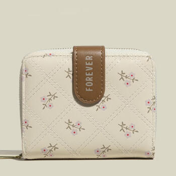 Copperni wallet women's large capacity student card bag all-in-one multifunctional coin purse bank card storage bag beige