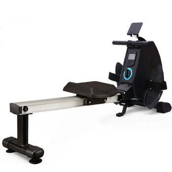 Rowing machine home fitness equipment indoor magnetically controlled silent folding water resistance paddling exercise black magnetically controlled silent rowing machine