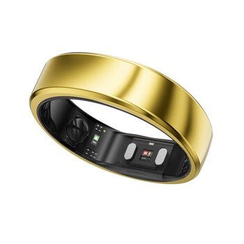 Huaqiangbei intelligent flagship smart ring sleep respiration monitoring heart rate variation blood oxygen women's menstrual period prediction health guidance 12 days long battery life yaoyang gold no. 13 (22.30mm)