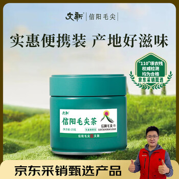 Wenxin green tea 2025 new tea affordable portable xinyang maojian first grade 25g can