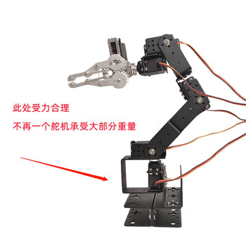Svenwan microcontroller stm32 raspberry pi arduino six-axis robotic arm gripper six-degree-of-freedom servo mechanical u-beam improved 6-degree of freedom with 996 digital servo