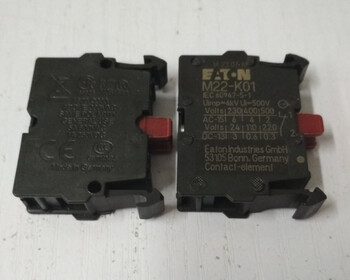 Eaton muller push button switch contact etn m22-k10 k01 kc10 01 ck20 10 11 m22-k01 1 normally closed