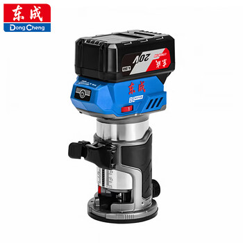 Dongcheng trimming machine rechargeable brushless aluminum-plastic plate slotting machine woodworking trimming chamfering small gong machine dcmp6bm two batteries and one charger