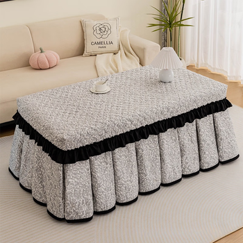 Lujie fire table cover thickened electric heater cover rectangular fire quilt cover coffee table heating floral tablecloth hepburn style-fragrant lily of the valley selected pure cotton fabric + thickened velvet inner layer length 140/138*width 80*height 68 coffee table with extra height grill 1