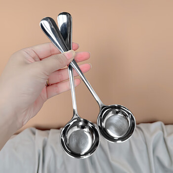 Xincong stainless steel spoon tableware round head high-looking spoon eating mixing spoon household exquisite ins style dish spoon stainless steel 1 flat bottom table spoon