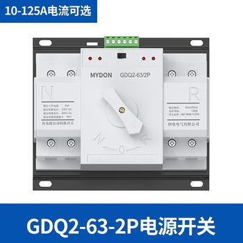 Dual power automatic transfer switch mains power generation switching 220v 2p (220v) 125a