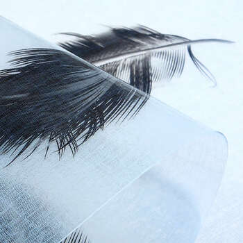 Yusenyi soft glass coffee table tv cabinet desktop dining table mat rectangular plastic tablecloth waterproof and oil-proof no-wash ink feather clip flower 1.2 thick 70x70cm (square)