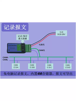 Can/canfd offline playback can boot box can message recording and playback box can recorder can player