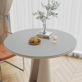 Yusenyi solid color high-end round table mat coffee table mat round table tablecloth no-wash waterproof and oil-proof dining table mat *crock ash diameter 40cm round