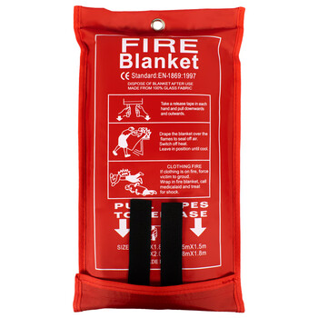 Bagged fiberglass fire extinguishing blanket fire blanket with temperature resistance of 550 degrees for home kitchen flame retardant and high temperature resistant fire blanket bagged 1.2*1.8 meters