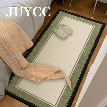 Yusenyi french atmosphere bedroom bedside green high-end carpet strip home master bedroom room antique style frame shadow 100x200cm