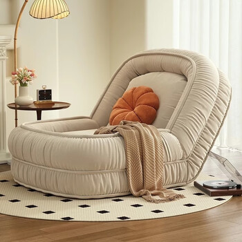 Samedream large human dog kennel lazy sofa sleeping and lying tatami folding bedroom large sofa single sofa 200*100cm-khaki white antibacterial baby velvet-independent liner dog kennel sofa