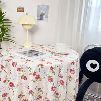 Fantasy tablecloth, classical tablecloth style, small round tablecloth, rectangular cover, rose rabbit 40x60cm