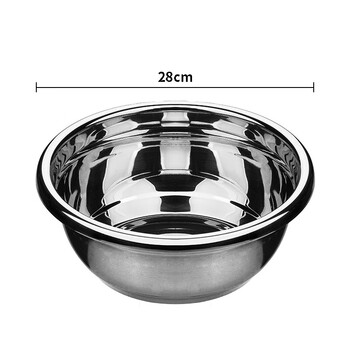 Camellia stainless steel large capacity large thickened seasoning basin deep anti-fall washing vegetable seasoning basin 28cm stainless steel seasoning basin 1 4l