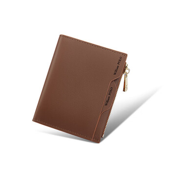 Williampolo emperor paul women's wallet short coin purse first-layer cowhide genuine leather driver's license wallet versatile wholesale and retail brown