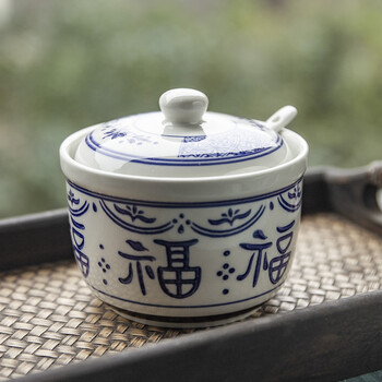 Japanese-style four seasons chinese retro seasoning jar with 