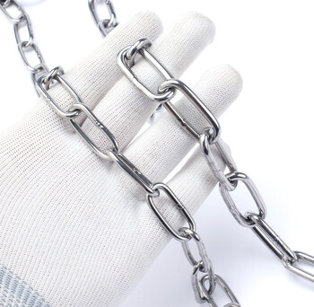 Haoxu 304 stainless steel chain pet hanging chain dog chain clothes drying chain lifting chain industrial and mining lamp hanging chain steel wire hanging chain 2.0mm thick 304 chain