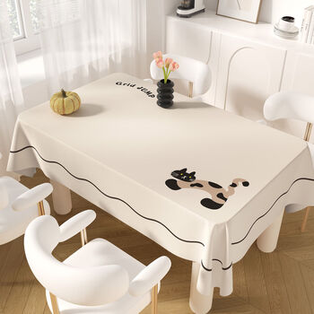 Fantasy skin-like tablecloth, no-wash rectangular coffee table tablecloth, catwalk meow 120x120cm, suitable for 80x80 square table/round table