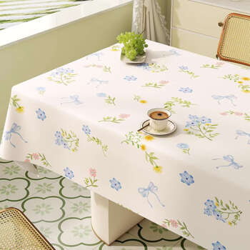 Yusenyi tablecloth is waterproof, oil-proof, anti-scalding, no-wash household rectangular tablecloth, coffee table tablecloth, watercolor flower dream, 140x180cm (suitable for 6-person rectangular table/oval table).