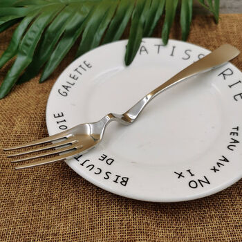 Sanqihu creative spoon 304 stainless steel twisted spoon anti-fouling spoon fork and spoon set main table spoon eating spoon main table fork fork