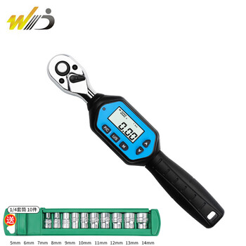 Weidu (wd) digital display torque wrench set high-precision electronic preset ratchet air conditioning repair torque meter torque tester wwm-r-10 (joint 1/4, total length 230mm)