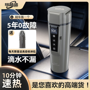 Tanlutu 12v24v champagne gray car electric heating water cup hot water kettle/portable water boiling artifact 5 years and 0 failures