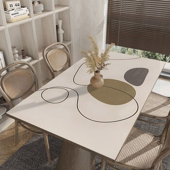 Caizhi tablecloth light luxury high-end rectangular table mat waterproof no-wash wipeable home dining table coffee table mat qianye (yi mo jing) new product impulse 80*140 cm new product impulse