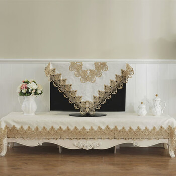 Yusenyi tv cabinet tablecloth lace luxury chest of drawers shoe cabinet floor counter cloth cover cloth living room home jinya coffee edge 150*220cm (applicable to 1.7-1.8 meters long coffee table)