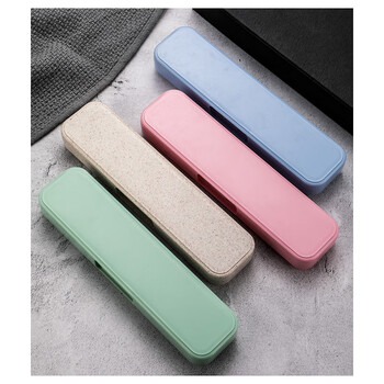 Fantasy chopsticks and spoon set spoon, chopsticks and fork portable tableware flip cover storage box set of two pp empty box 19.8cm blue