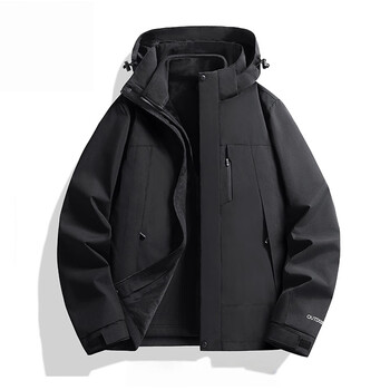 Playboy casual assault top men's winter 2026 new waterproof and windproof spring and autumn three-in-one detachable outer jacket black three-in-one xl