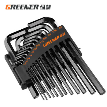 Greener hexagonal wrench universal tool household set screwdriver metric and imperial flat head hexagonal 25-piece set