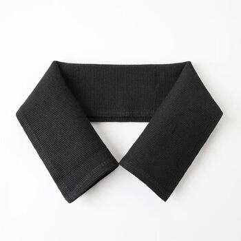 Fat donglai supermarket purchases the same style of cotton-padded jacket collar protective cover, all-inclusive cotton-padded jacket collar guard, edge knitted fake collar, black fine thread collar