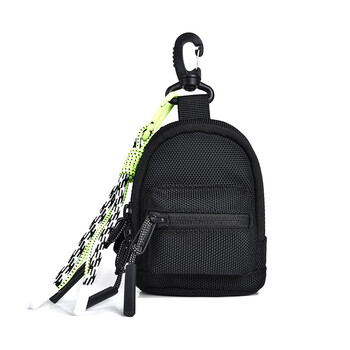 Others mini headphone hanging bag trendy brand personalized coin purse summer outdoor card bag crossbody bag ykk zipper ballistic nylon black pier bag (including neck rope and lanyard)