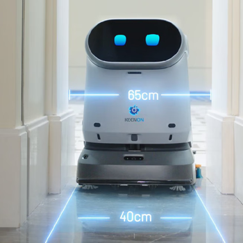 Qinglang intelligent qinglang c40 commercial cleaning robot factory shopping mall elevator sweeping and mopping fully automatic sweeping and mopping machine light gray