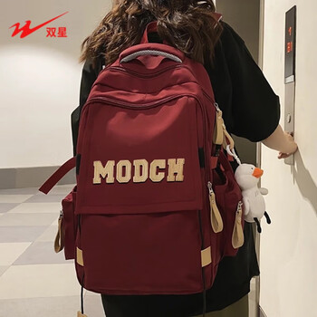 Doublestar school bag, junior high school girl, high school student backpack, trendy large capacity sports simple computer bag