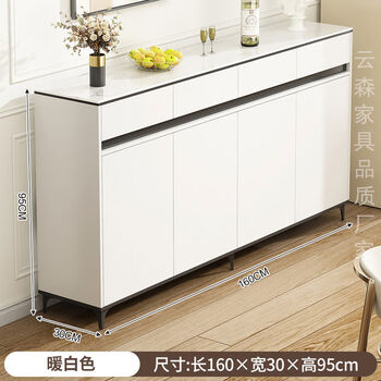 Dianhuai sideboard storage cabinet household cabinet simple multi-functional wine cabinet cupboard tea cabinet cupboard storage cabinet restaurant cabinet store manager's selection丨warm white 1603095cm damaged replacement