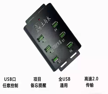 Usb splitter expansion dock hub independent controller ca lock u disk independent control extension tender decryption advanced black