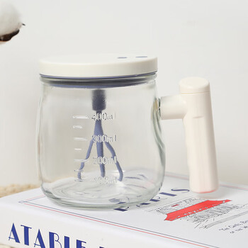 Wedgwood quality same type intelligent temperature display electric mixing cup fully automatic magnetic brewing coffee food grade water cup milk glass mixing cup/random color