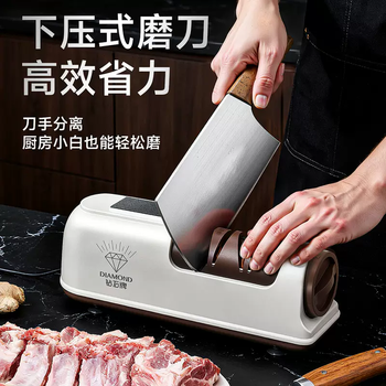 Yusenyi kitchen multifunctional electric tool shipai small whetstone sharpener fully automatic drill guess home knife sharpener white electric knife sharpener thick and fine four grinding positions portable charging model 1 mesh